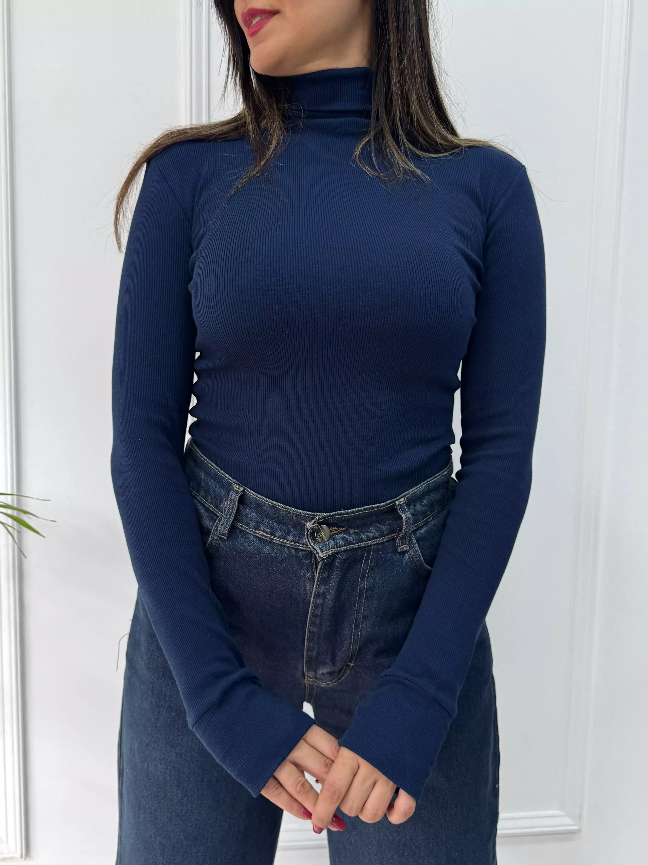 بلوز یقه اسکی فینگردار سلنا